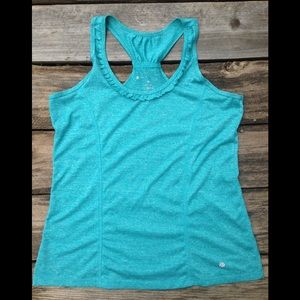 Cute ruffled work out tank top
